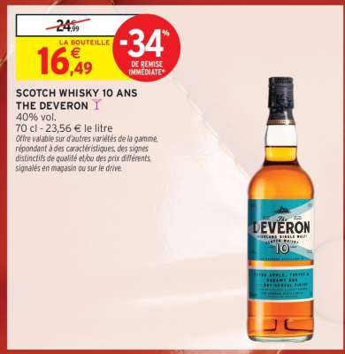 SCOTCH WHISKY 10 ANS THE DEVERON