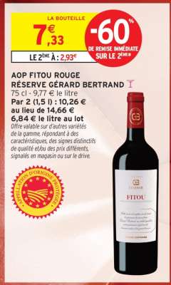 AOP FITOU ROUGE RÉSERVE GÉRARD BERTRAND