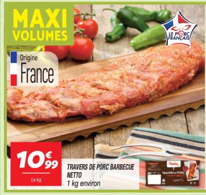 TRAVERS DE PORC BARBECUE NETTO