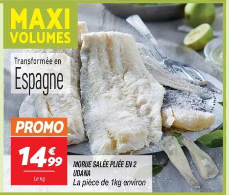MORUE SALÉE PLIÉE EN 2 UDANA