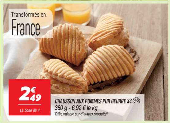 CHAUSSON AUX POMMES PUR BEURRE X4