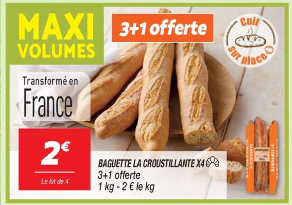 Baguette La Croustillante x4