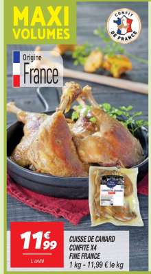 CUISSE DE CANARD CONFITE X4