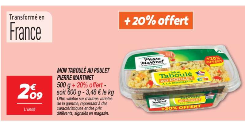 MON TABOULÉ AU POULET PIERRE MARTINET