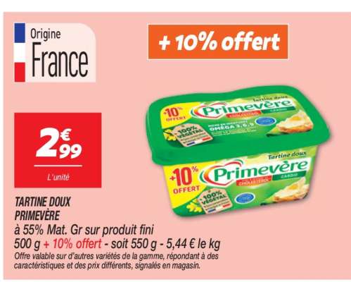 TARTINE DOUX PRIMEVÈRE