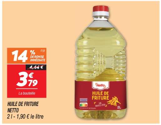 HUILE DE FRITURE NETTO