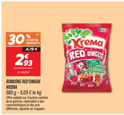 Bonbons Red'dingue Krema
