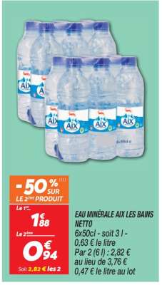 Eau Minérale Aix-les-Bains Netto