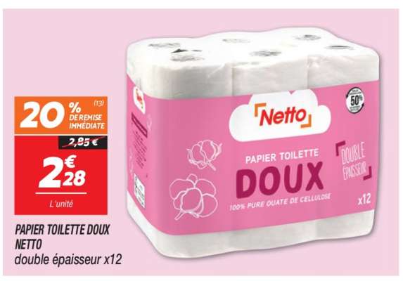 PAPIER TOILETTE DOUX NETTO