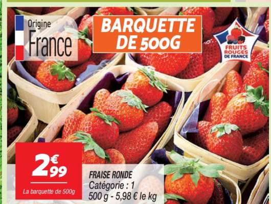 BARQUETTE DE 500G