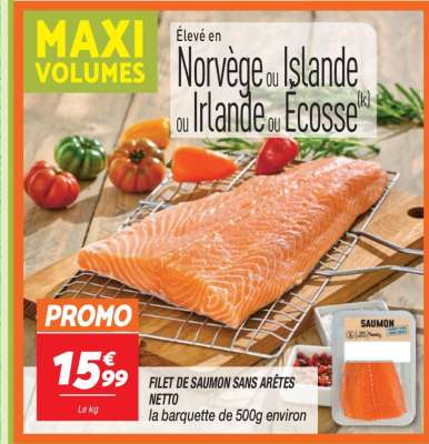 Filet de Saumon Sans Arêtes Netto