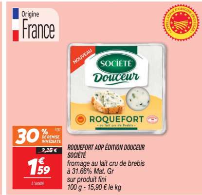 ROQUEFORT AOP ÉDITION DOUCEUR SOCIÉTÉ