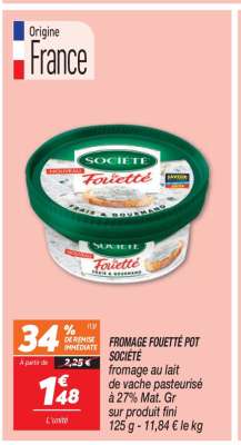 FROMAGE FOUETTÉ POT SOCIÉTÉ