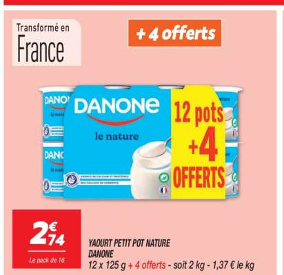 YAOURT PETIT POT NATURE