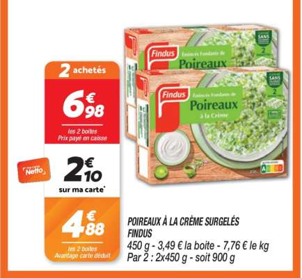 POIREAUX À LA CRÈME SURGELÉS