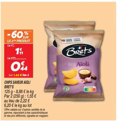 CHIPS SAVEUR AÏOLI BRET'S
