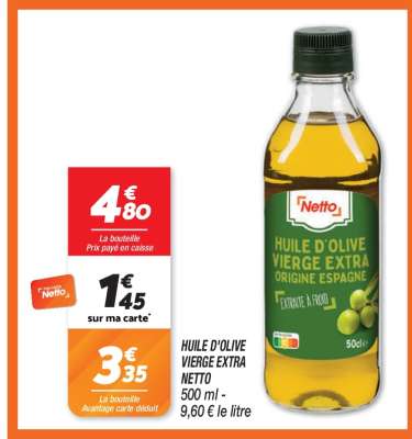 HUILE D'OLIVE VIERGE EXTRA NETTO