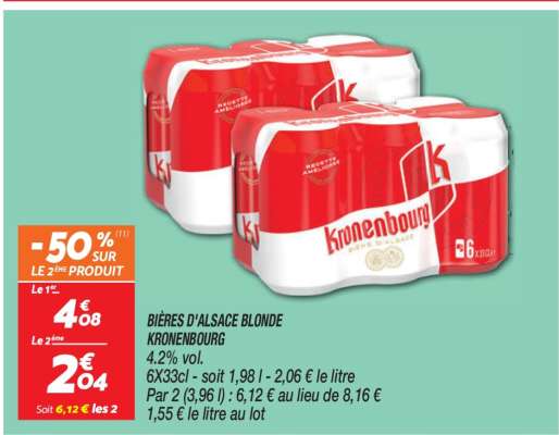 BIÈRES D'ALSACE BLONDE KRONENBOURG