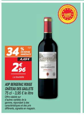AOP BERGERAC ROUGE CHÂTEAU DES GAILLETS