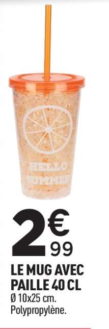 LE MUG AVEC PAILLE 40 CL