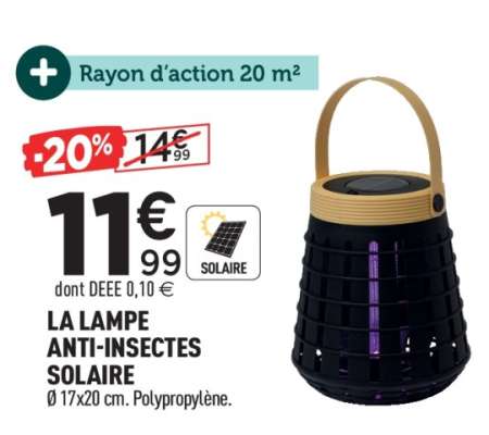 LA LAMPE ANTI-INSECTES SOLAIRE