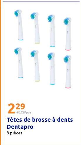 Têtes de brosse à dents Dentapro