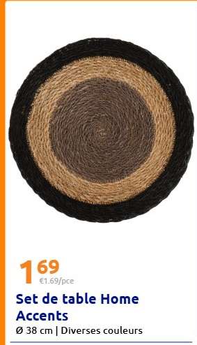 Set de table Home Accents