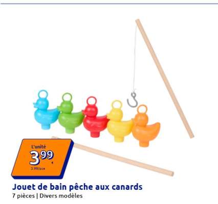 Jouet de bain pêche aux canards