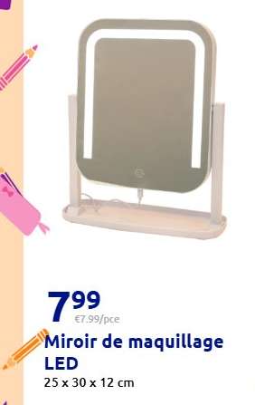 Miroir de maquillage LED