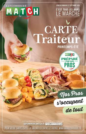 Catalogue Supermarché Match - 01/04/2026 - 27/09/2026.