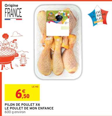 PILON DE POULET X6 LE POULET DE MON ENFANCE