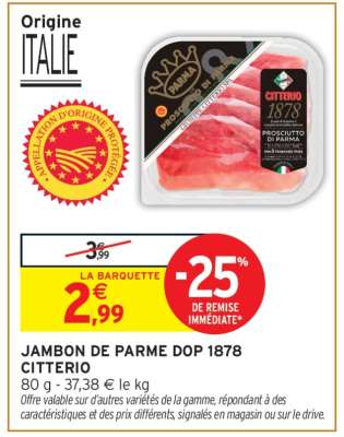 JAMBON DE PARME DOP 1878 CITTERIO