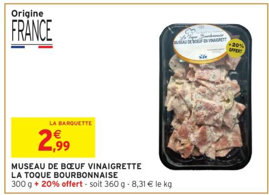 MUSEAU DE BŒUF VINAIGRETTE LA TOQUE BOURBONNAISE