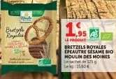 BRETZELS ROYALES EPEAUTRE SÉSAME BIO MOULIN DES MOINES