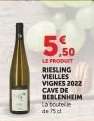 RIESLING VIEILLES VIGNES 2022 CAVE DE BEBLENHEIM