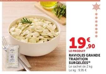 RAVIOLES GRANDE TRADITION SURGELÉES