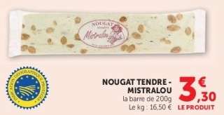 NOUGAT TENDRE - MISTRALOU