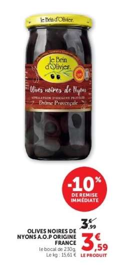 Olives noires de Nyons A.O.P Origine France