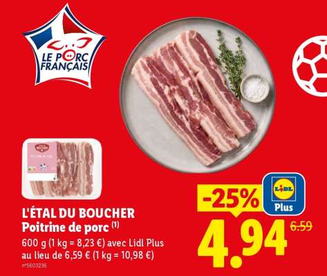 POITRINE DE PORC