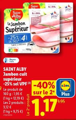 SAINT ALBY Jambon cuit supérieur