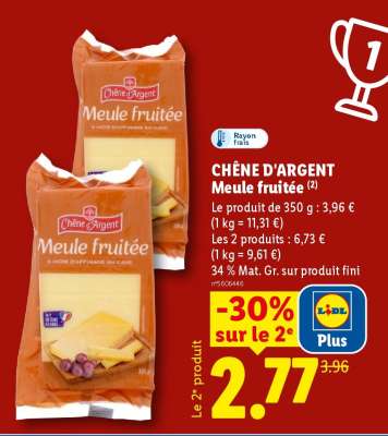 CHÊNE D'ARGENT Meule fruitée