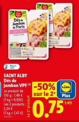 SAINT ALBY Dés de jambon VPF