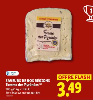 SAVEURS DE NOS RÉGIONS Tomme des Pyrénées