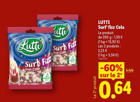 LUTTI Surf' fizz Cola