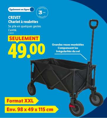 CRIVIT Chariot à roulettes