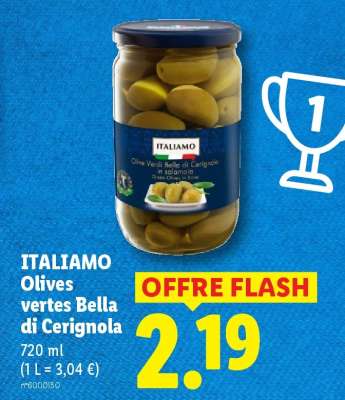 ITALIAMO Olives vertes Bella di Cerignola