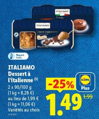 ITALIAMO Dessert à l'italienne