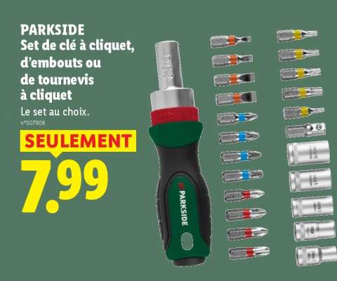 PARKSIDE Set de clé à cliquet