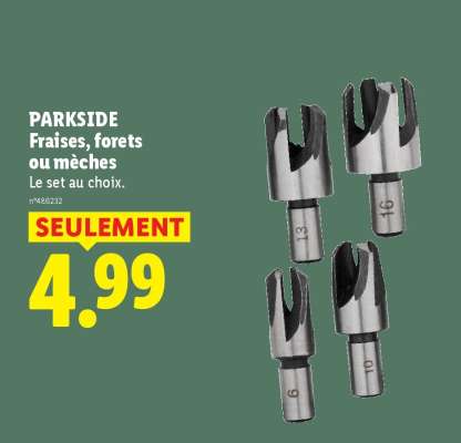 PARKSIDE Fraises, forets ou mèches