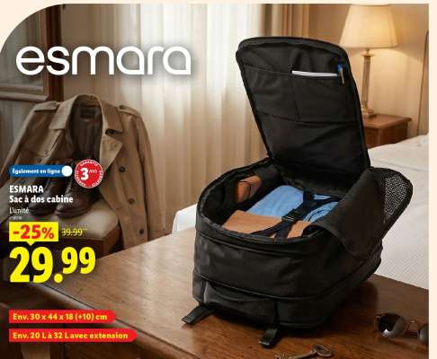 ESMARA Sac à dos cabine